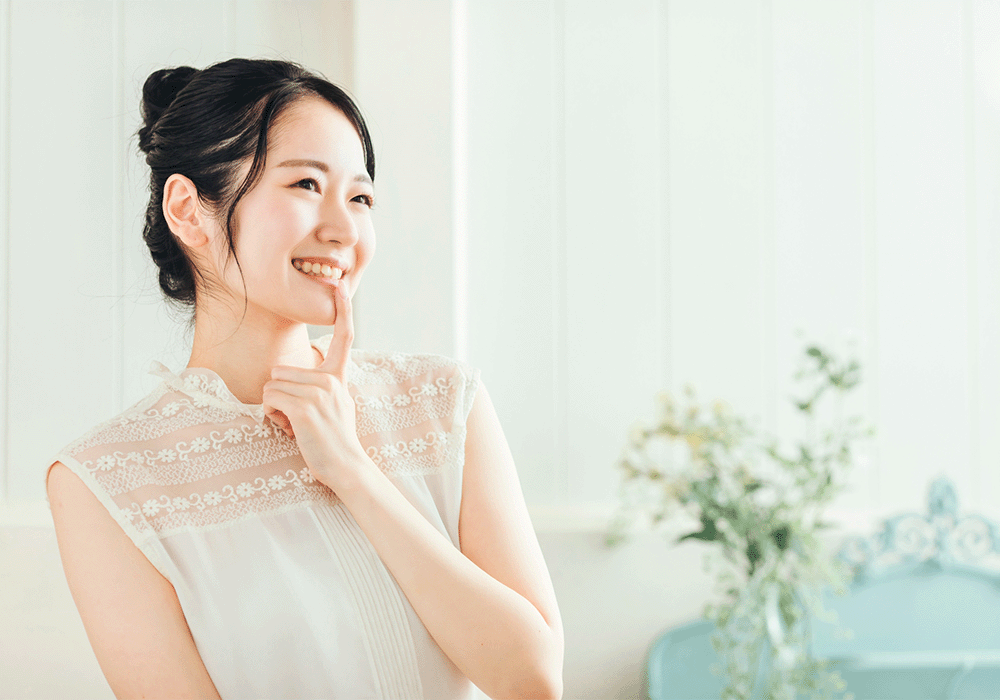 笑顔の女性